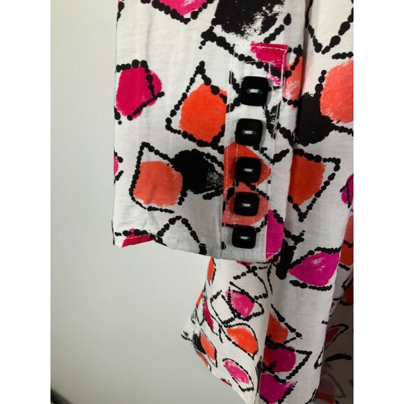 Womens Multiples‎ Art to Wear Button Lagenlook Tunic 2X Geometric - Picture 6 of 10